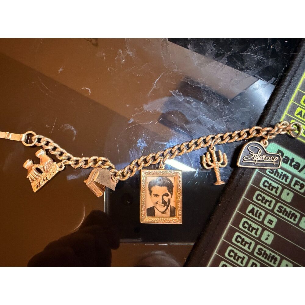 Vintage Gold Tone Liberace Charm Bracelet - 7”